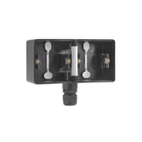 Underlag 2-modul, 1x M20, IP55, sort - Hydro