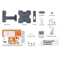 Vogel's Comfort TVM 3225 mounting kit - full-motion - for flat panel - black