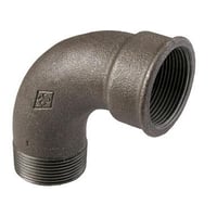 Vinkel, sort MF/NP, 90 grader, 1″