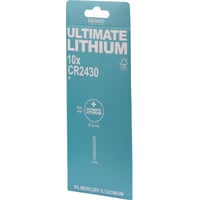 Ultimate Lithium battery, 3V, CR2430 knapcelle batteri, 10-pak - Deltaco