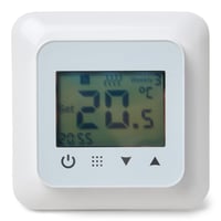 Termostat HC60 digi, med rumfler, hvid - Heatcom