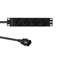 Lanview 10" 1U PDU 16A 4x Schuko C14-stik