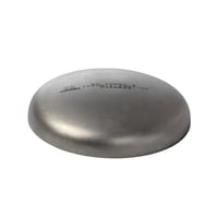 Endebund rustfri smls plade, R ml 9,6 mm