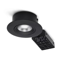 Billede af Nordtronic Velia ECO indbygningsspot, 230V, 7W, 2700/3000/4000K, rund, sort (mat) - 6 stk