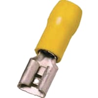 Isoleret spademuffe gul 6,3x0,8 4-6mm2
