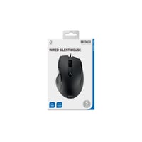 Silent Wired Office mouse, 5 knapper, 600-1600 DPI, sort billede