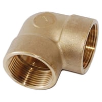 Vinkel messing 90 muffe/muffe 1" x 34"