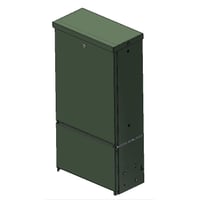 Gadeskab tomt SCC 594-300, 700x594x300 mm, uden gller, grn - ELOGIC