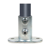 Flange til gulv 1" (33,7 mm), galvaniseret, vandrrs-fitting til stativ og reol - Pipe Clamps