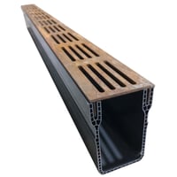 vrige Star Drain 65 x 103 1000 mm PVC-rende med cortenstl rist