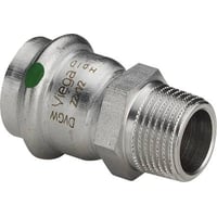 G1 Sanpress Inox, 22 mm x ” overgangsstykke, presmuffe/nippel (R) – Viega