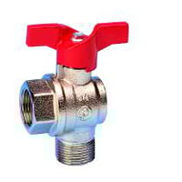 Pettinaroli TEA kuglehane, vinkel, muffe/muffe, 3/4", rdt T-greb