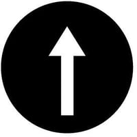 Skilt sort med pil - M22-XD-S-X7