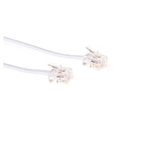 Modularkabel RJ11, 6P/4C, 1 meter, hvid - MicroConnect
