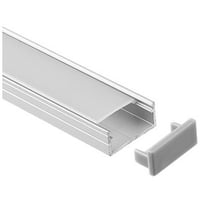 LEDlife Aluprofil til LED strips, 18x8 mm, 1 meter, inkl. mlkehvidt cover, klips, endestykker
