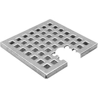 Firkantet gulvrist uden ramme med udskring - 136 mm