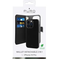 Puro Iphone 14 Pro Eco-leather Wallet, Black - Mobilcover