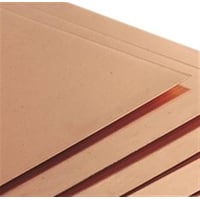 Kobberplade 1000x2000 mm, halvh?rd - 0,60 mm
