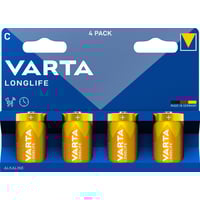 Varta Longlife C, Engangsbatteri, C, Alkaline, 1,5 V, 2 stk, 50 mm