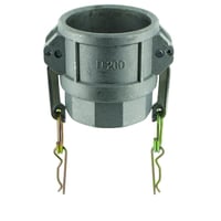 D camkobling aluminium muffe hun, dimension 1 1/2"