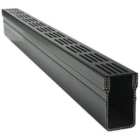 vrige Star Drain 65 x 103 1000 mm PVC-rende med sort aluminiumsrist