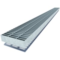 Flexi rist 100 x 25 x 1250 mm, til sokkelaffugter, S235JR/DIN1461