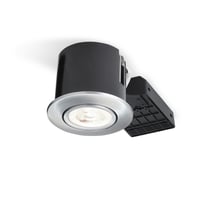 Nordtronic Quick Spot indbygningsspot 230V LED (rund) inkl. LED-pre (Nordtronic Dim To Warm / CRI>90 FlickerFree / 5W / 350lm / 38 / 1800-3000K / G / dmpbar), brstet aluminium