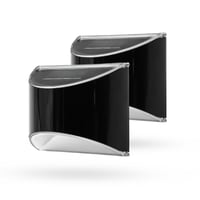 2x solcelle vglampe LED, sort, flot vg-effekt, udendrs, 3000K, IP44 - Varm