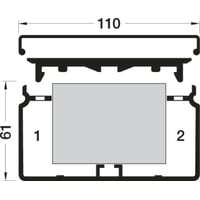 Kanalbund FB 60110/1 PH, perlehvid – Hager – 2 meter
