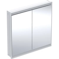 Geberit ONE spejlskab, 900x900mm med lys, 2 lger til indbygning, aluminium