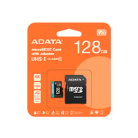 ADATA, 128 GB microSDXC hukommelseskort, UHS-I Class 10, med adapter