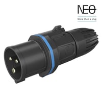 CEE Stikprop Neo 16A 3P 230V bl, 6H, IP54 med fjederklemme - Walther