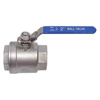 2-delt kuglehane 3/4", muffe/muffe, rustfri AISI 316