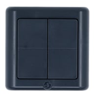 Shelly BLU Wall Switch 4 ZB DK, Bluetooth + Zigbee batteritryk til LK FUGA, koksgr