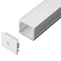 Aluprofil til LED-strip, 2000x30x20 mm, slv