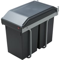 Hailo affaldssystem, 2 x 15 liter spande, bundmonteret med deludtrk