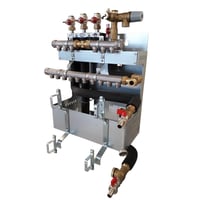 Fordelerunit Slimline 6, stl, gr - Metro Therm billede