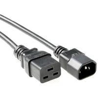 Strmkabel C19-C14, 2 meter, sort forlngerkabel, 10A/250V, H05VV-F3x1.00mm2 CU - MicroConnect
