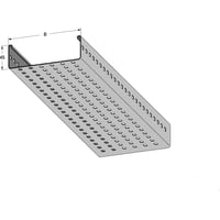 Kabelbakke perforeret hvid 100 (L=3M) - 3 meter