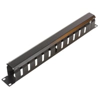 kabelstyring, 19", 1U, metal, sort