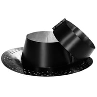 Taginddkning 280 mm, 0-10, sort med aluflange til tagpap