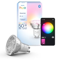 Philips Hue Essential GU10 LED-pre, Color & White ambiance, 4,7W, 345lm, Zigbee + Bluetooth (10 stk)