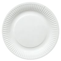 Paptallerken, hvid, 15 cm, 100 stk.