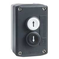Trykkasse XALD222, 2 tryk, pil op/pil ned, sort/gr, Harmony