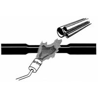 3M varmekrymp MDT-A-F471, 32.0 - 7.5 mm, sort, 1 meter, mellemvgget med lim, halogenfri, flammehmmende billede