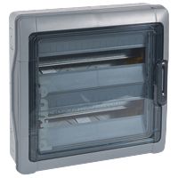 Legrand Plexo gruppetavle 2X18 IP65, IK09, 2X18 moduls, Uden jord terminaler