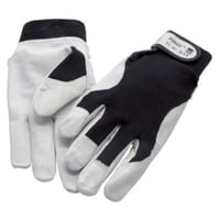 Tekniker handske natur skind størrelse 9, overhånd fibertex krave med elasik og velcro - (12 par)