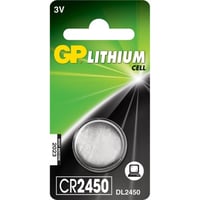 Knapcellebatteri CR2450, 3V lithium, oprindelsesland JP – GP Batteries