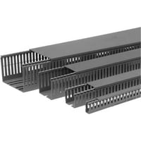 Tipo E/4: Opslidset ledningskanal med lg, 4 mm slidser, 6 mm fingre, HxB 40 x 40 mm – Canalplast – 2 meter