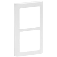 LK FUGA - Soft 63 lodret design ramme, 2 modul, hvid med antibakteriel overflade + teknisk monteringsramme